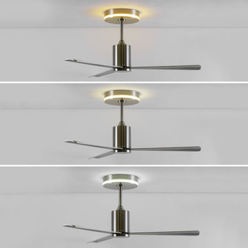 Levi 52" 1-Light Contemporary Minimalist 6-Speed Iron Height Adjustable Integrated LED Ceiling Fan with Remote - JONATHAN Y